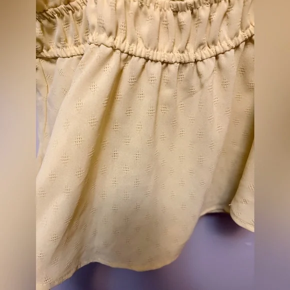 MINE Yellow Ruffle Strap Crop Top - Picture 5 of 5